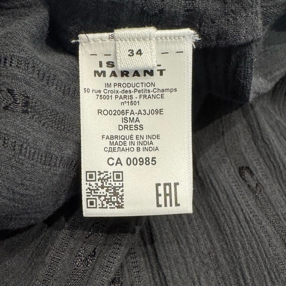 Isabel Marant Isma Mini Dress Black NWT - Picture 10 of 12